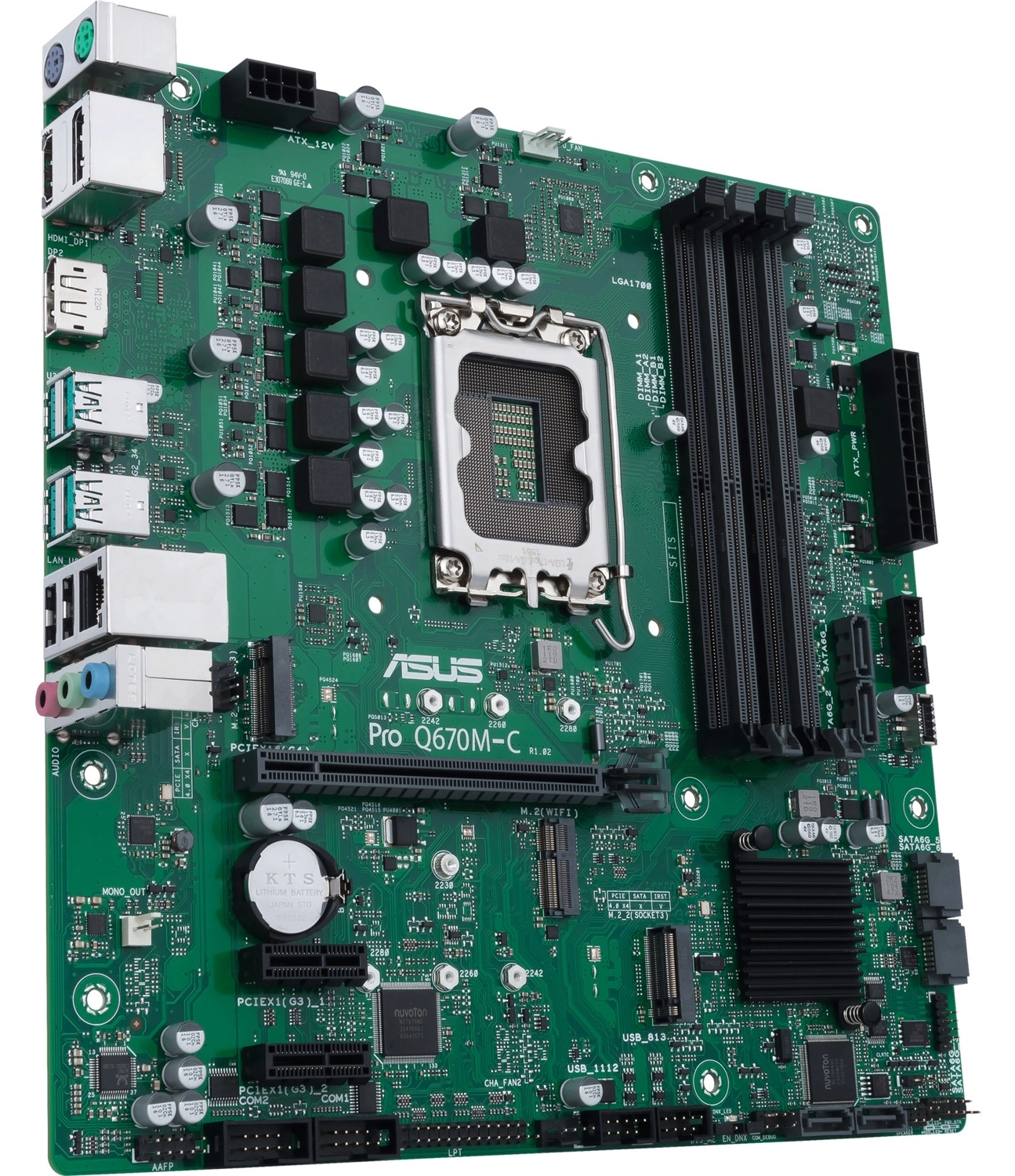 Asus Pro Q670M-C-Csm Intel Q670 Lga1700 Ddr5 4800 2Xdp Hdmı Çift M2 Usb3.2 Tpm Matx (Pro Q670M-C-Csm) Anakart - Görsel 2