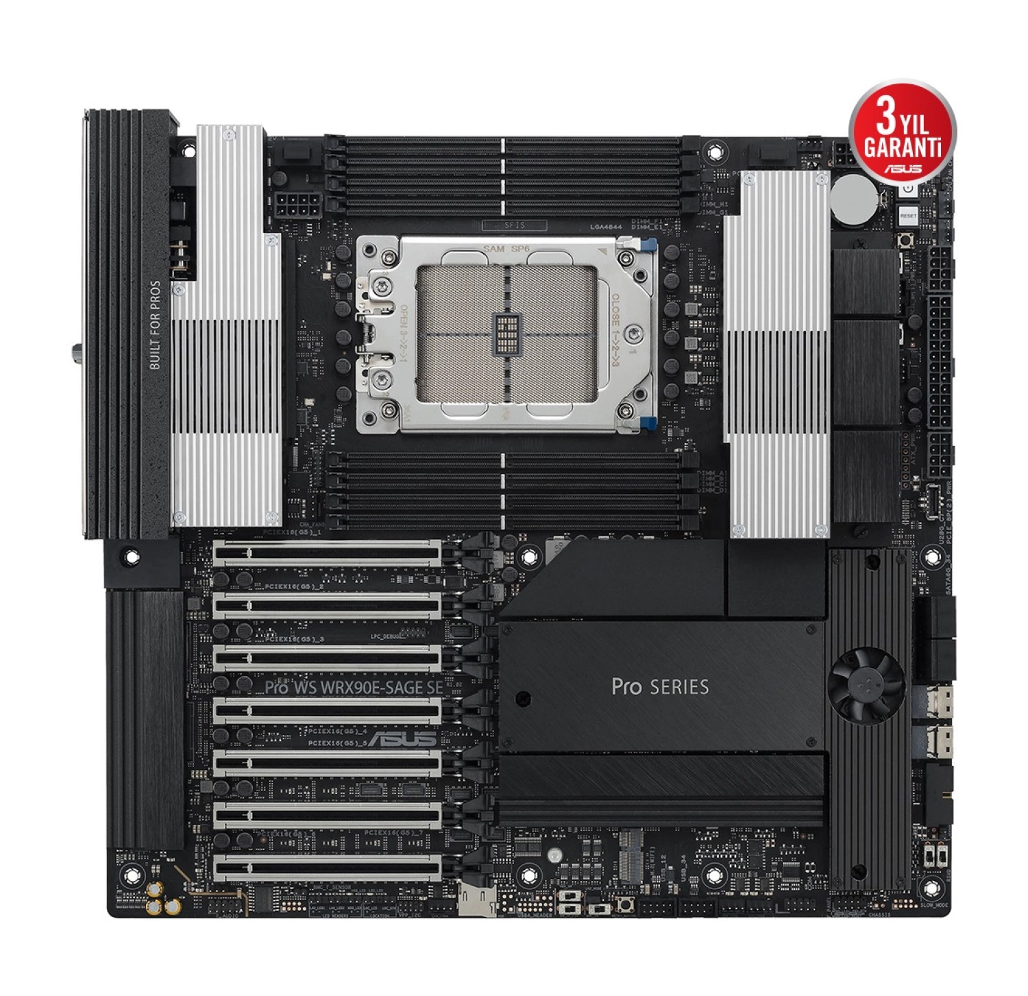 Asus Pro Ws Wrx90E-Sage Se Amd Wrx90 Str5 Ddr5 Eeb Anakart - Görsel 2