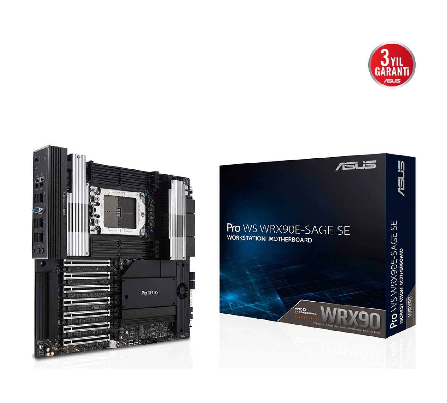 Asus Pro Ws Wrx90E-Sage Se Amd Wrx90 Str5 Ddr5 Eeb Anakart ürün görseli