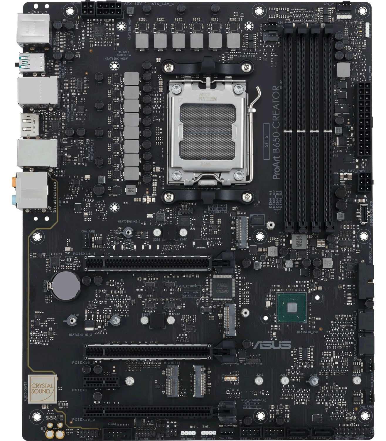 Asus Proart B650-Creator Amd B650 Am5 Ddr5 6400 Dp Hdmı 4X M2 Usb3.2 Wifi 6E + Bt Aura Rgb 2.5Gbit Lan Atx (Proart B650-Creator) Anakart ürün görseli