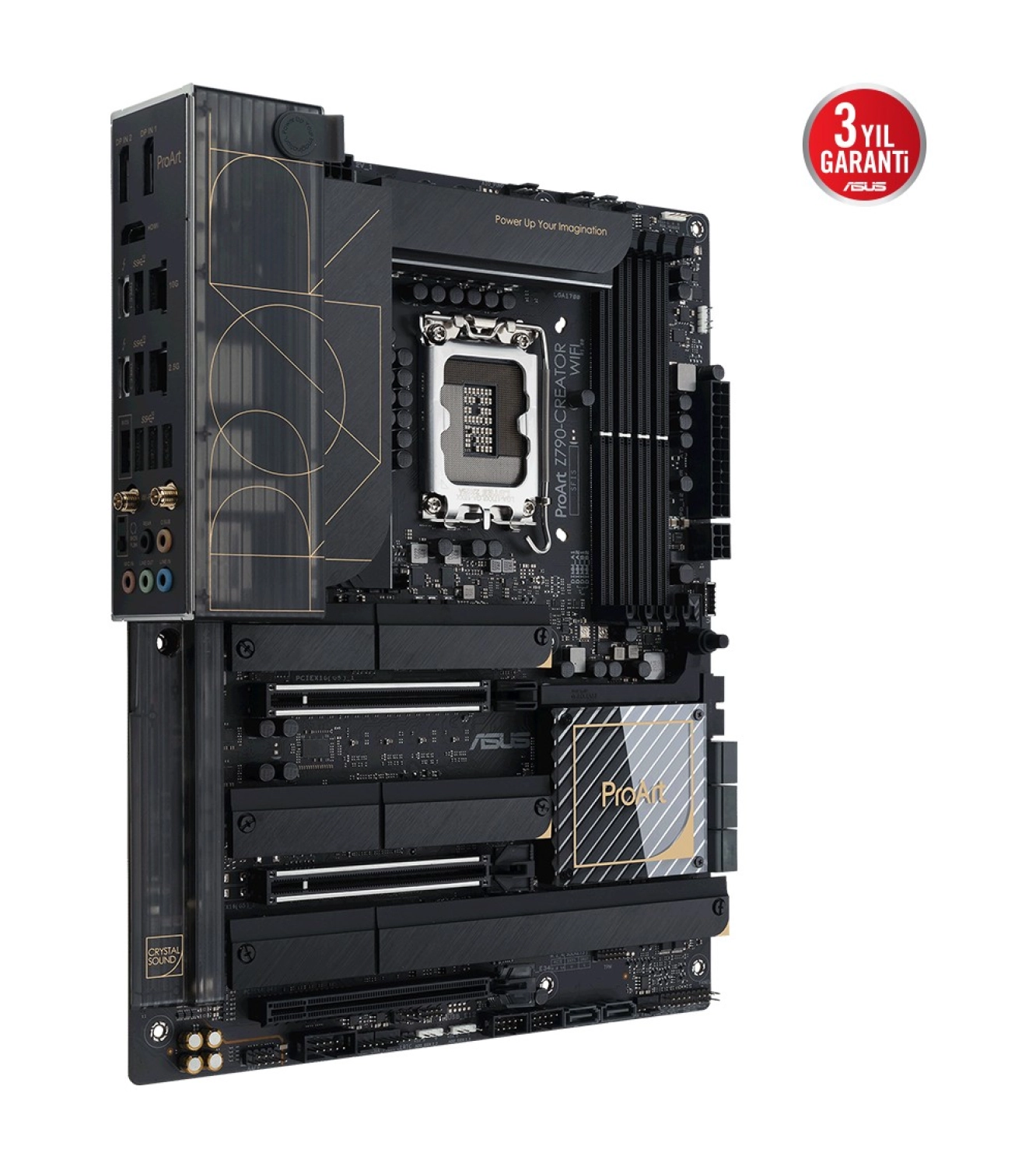Asus Proart Z790-Creator Wıfı Intel Z790 Lga1700 Ddr5 6000 Hdmı Thunderbolt 4X M2 Usb3.2 Wifi 6E + Bt Aura Rgb 10Gbit + 2.5Gbit Lan Atx (Proart Z790-Creator Wıfı) Anakart - Görsel 4