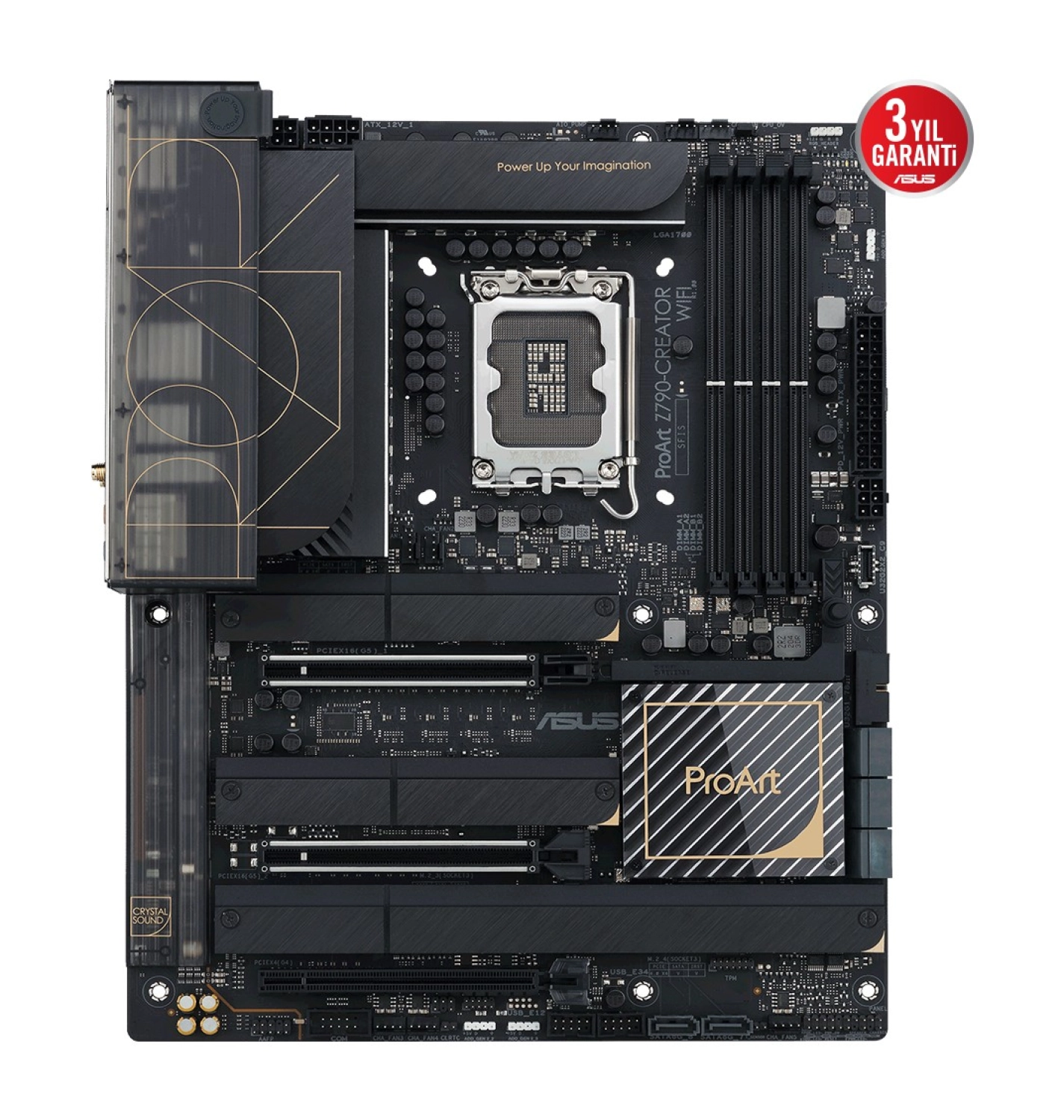 Asus Proart Z790-Creator Wıfı Intel Z790 Lga1700 Ddr5 6000 Hdmı Thunderbolt 4X M2 Usb3.2 Wifi 6E + Bt Aura Rgb 10Gbit + 2.5Gbit Lan Atx (Proart Z790-Creator Wıfı) Anakart - Görsel 2