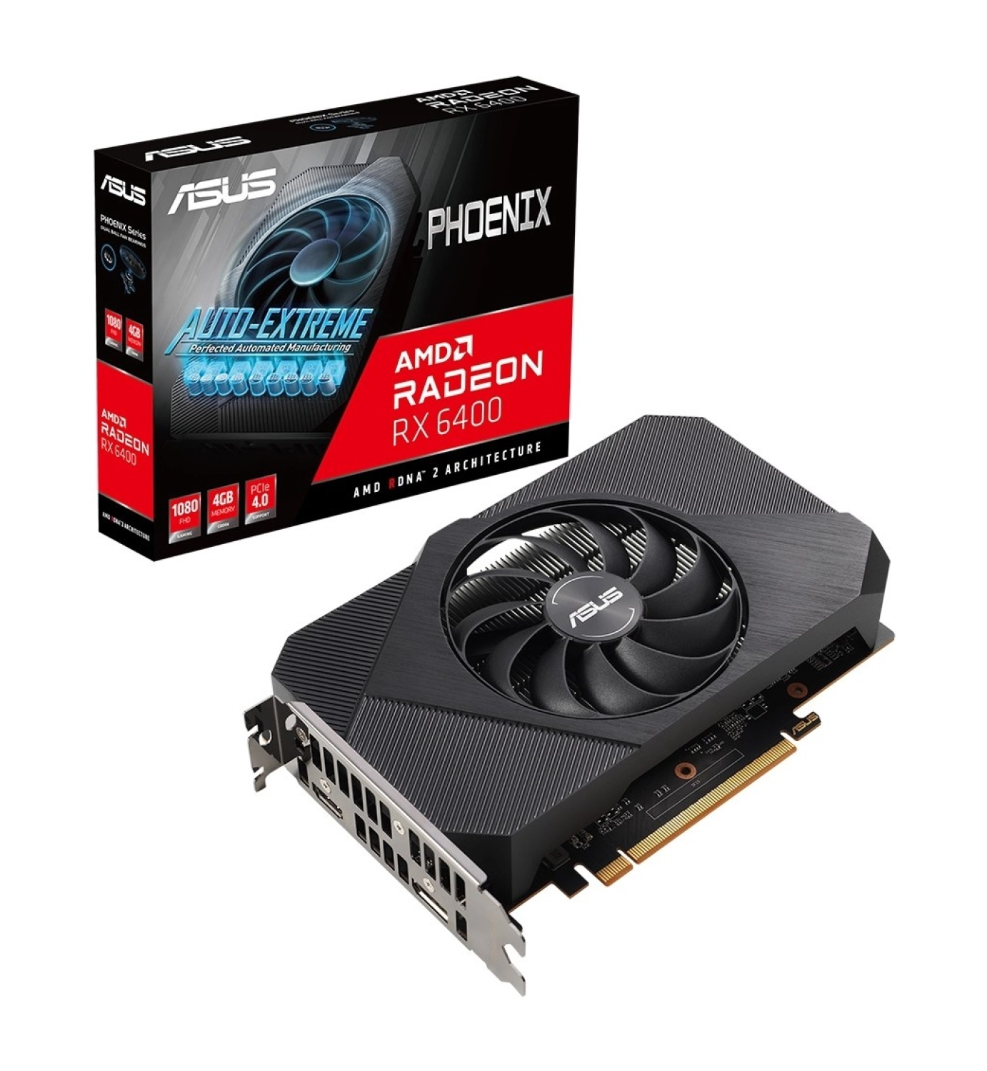 Asus Radeon Phoenix Rx 6400 4Gb 64Bit Gddr6 2321Mhz Oc Hdmi Dp (Ph-Rx6400-4G) Dlss3 Ekran Karti ürün görseli
