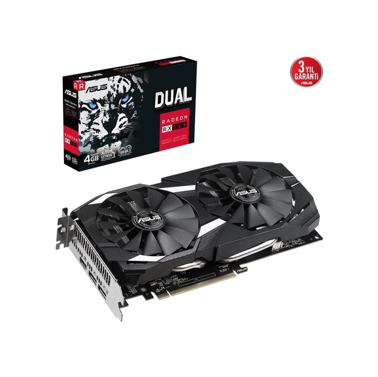 Asus Radeon Rx560 4Gb Dual Gddr5 128Bit Ekran Kartı ürün görseli