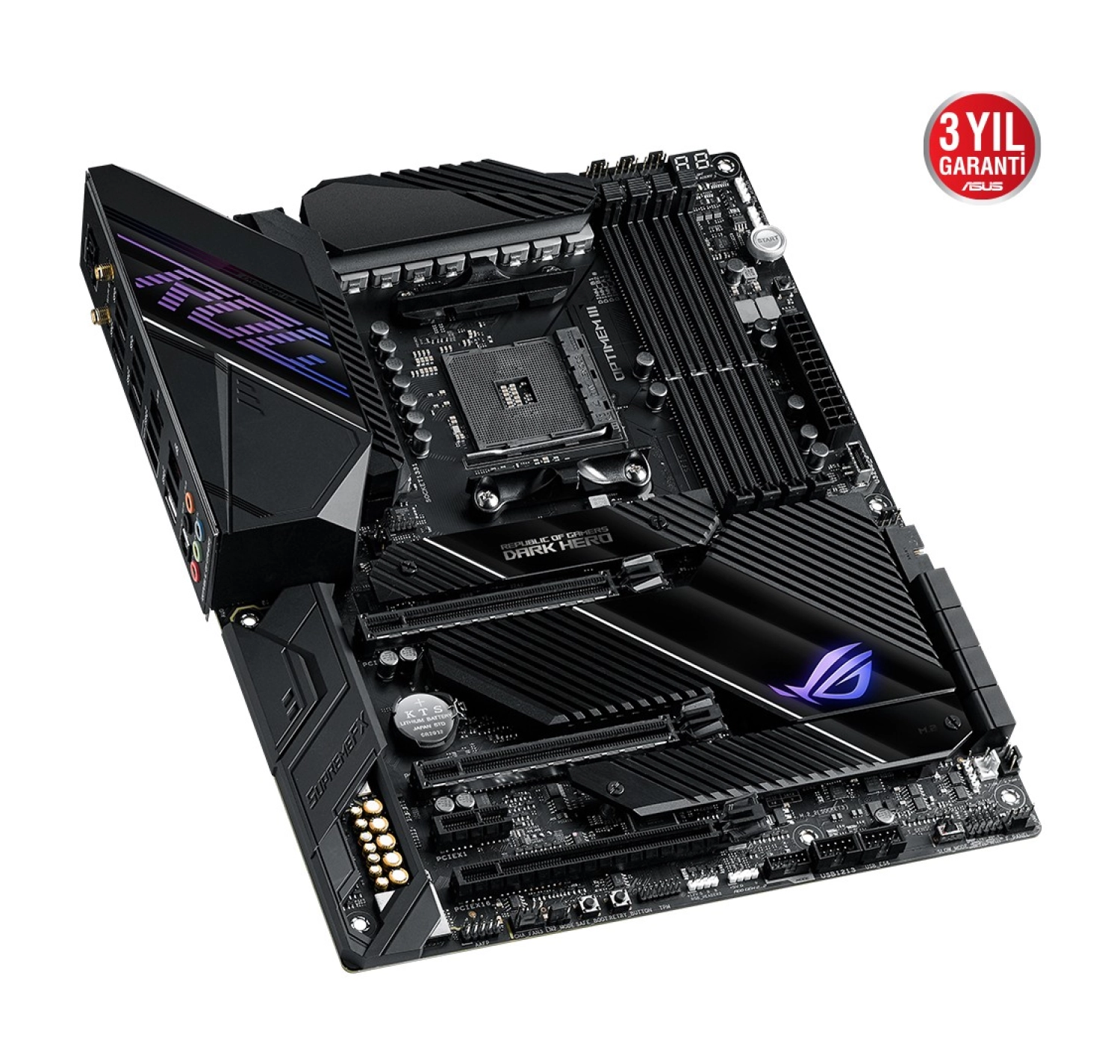 Asus Rog Crosshair Viii Dark Hero Amd X570 Ddr4 5100 Mhz (Oc) Am4 Ax Wifi + Bt Atx Anakart - Görsel 7