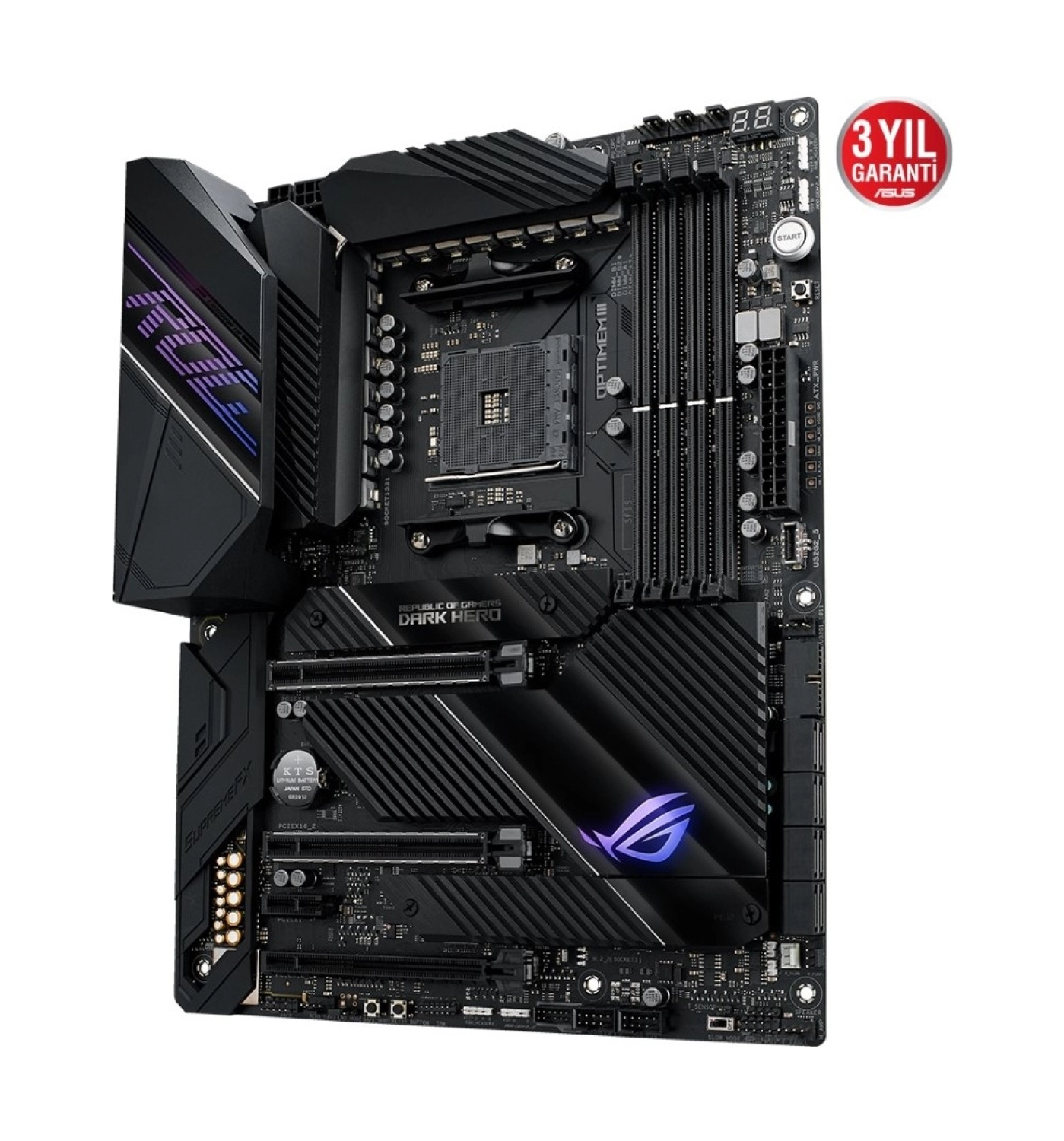 Asus Rog Crosshair Viii Dark Hero Amd X570 Ddr4 5100 Mhz (Oc) Am4 Ax Wifi + Bt Atx Anakart - Görsel 11