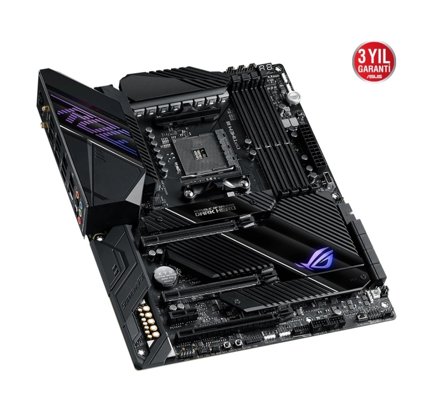 Asus Rog Crosshair Viii Dark Hero Amd X570 Ddr4 5100 Mhz (Oc) Am4 Ax Wifi + Bt Atx Anakart - Görsel 12