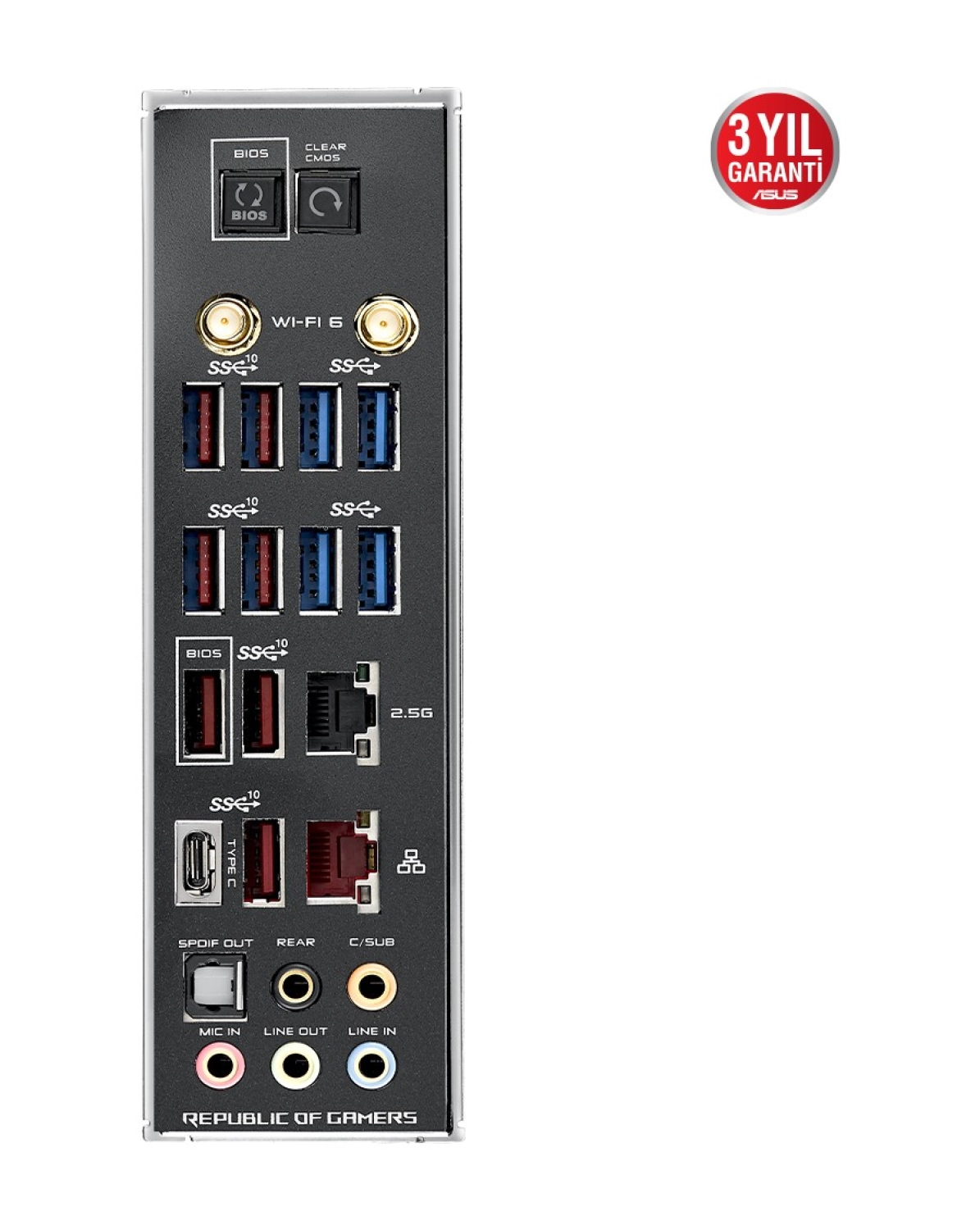 Asus Rog Crosshair Viii Dark Hero Amd X570 Ddr4 5100 Mhz (Oc) Am4 Ax Wifi + Bt Atx Anakart - Görsel 9