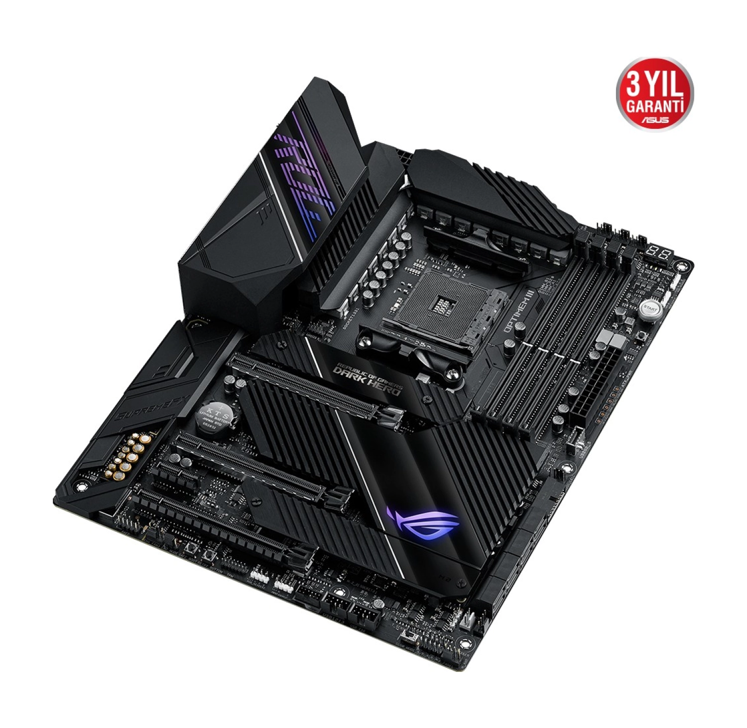 Asus Rog Crosshair Viii Dark Hero Amd X570 Ddr4 5100 Mhz (Oc) Am4 Ax Wifi + Bt Atx Anakart - Görsel 8