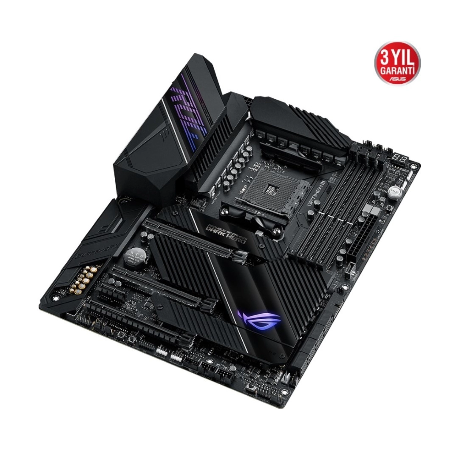 Asus Rog Crosshair Viii Dark Hero Amd X570 Ddr4 5100 Mhz (Oc) Am4 Ax Wifi + Bt Atx Anakart - Görsel 3