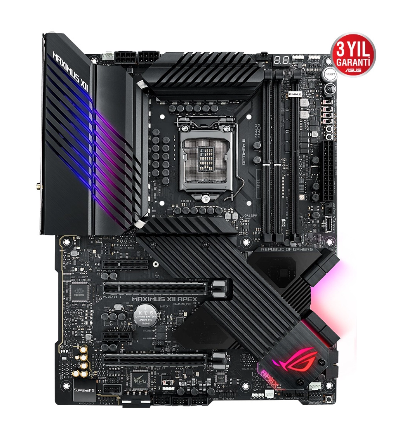 Asus Rog Maximus Xii Apex Intel Z490 Lga1200 Ddr4 Atx Anakart - Görsel 2