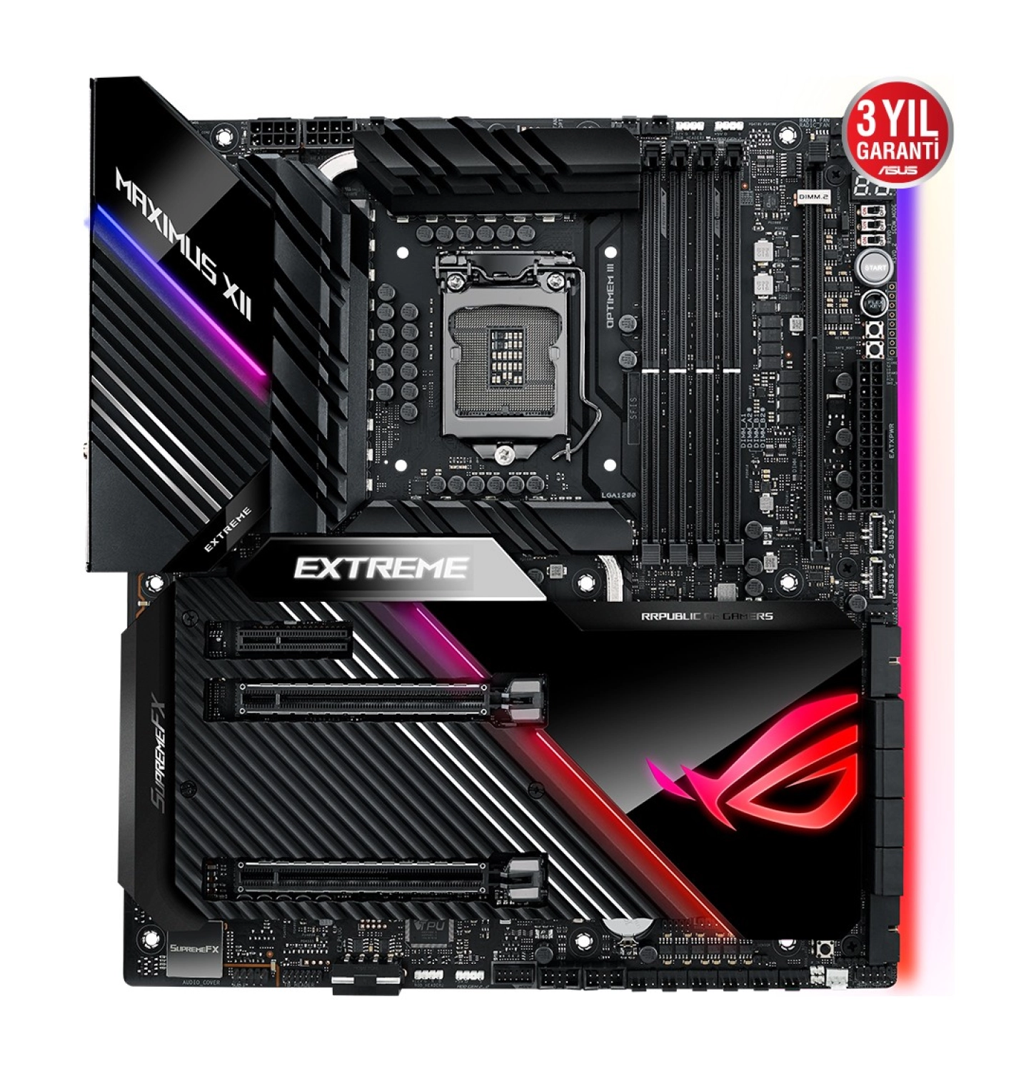 Asus Rog Maximus Xii Extreme Intel Z490 Ddr4 4700 Mhz (Oc) Lga1200 Ax Wifi + Bt Eatx Anakart - Görsel 2