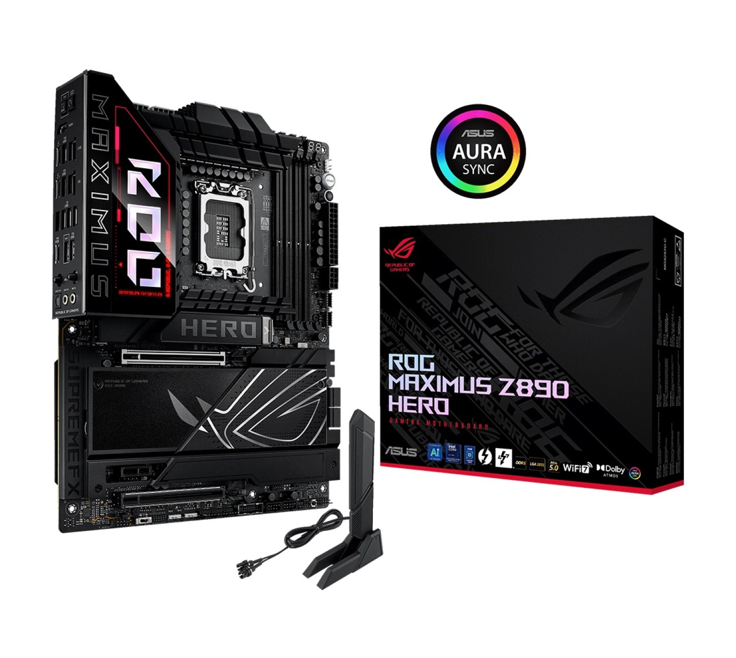 Asus Rog Maximus Z890 Hero Intel Z890 9200Mhz Ddr5 Lga1851 Hdmi 2Xusb4 6X M2 Usb3.2 Wifi 7 Anakart - Görsel 2
