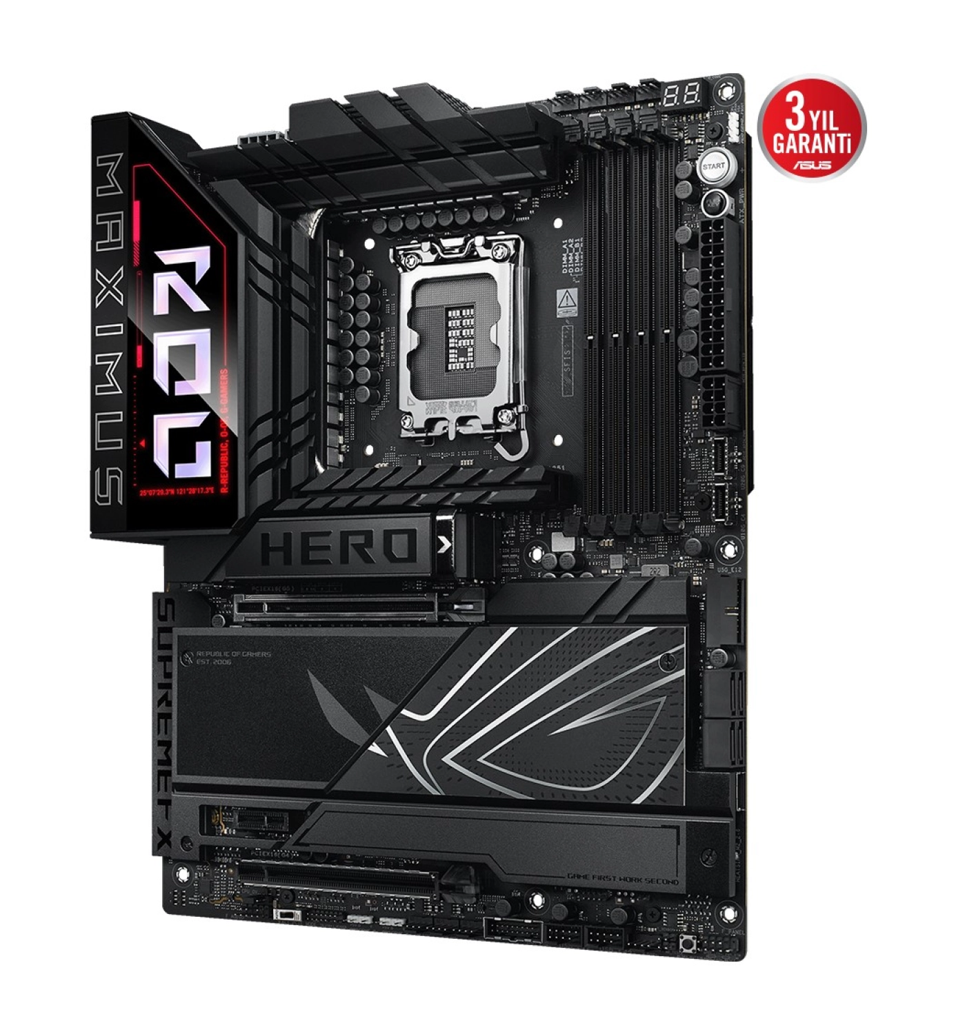 Asus Rog Maximus Z890 Hero Intel Z890 9200Mhz Ddr5 Lga1851 Hdmi 2Xusb4 6X M2 Usb3.2 Wifi 7 Anakart ürün görseli