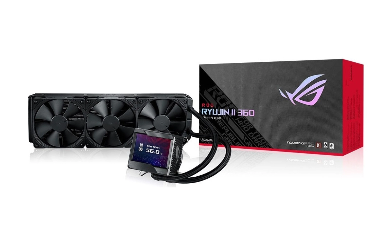 Asus Rog Ryujin Ii 360 Oled Aura Sync Rgb 3X Noctua Ippc 2000 Pwm 120Mm Fan Sivi Cpu Soğutucusu V2 - Görsel 5