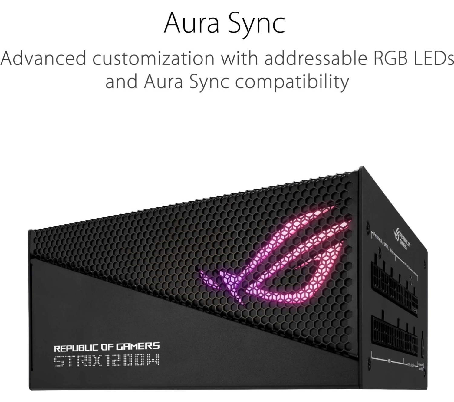 Asus Rog-Strix-1200G Aura 80+ Gold 1200W Modüler Atx 3.0 Uyumlu Pci-E - Görsel 7