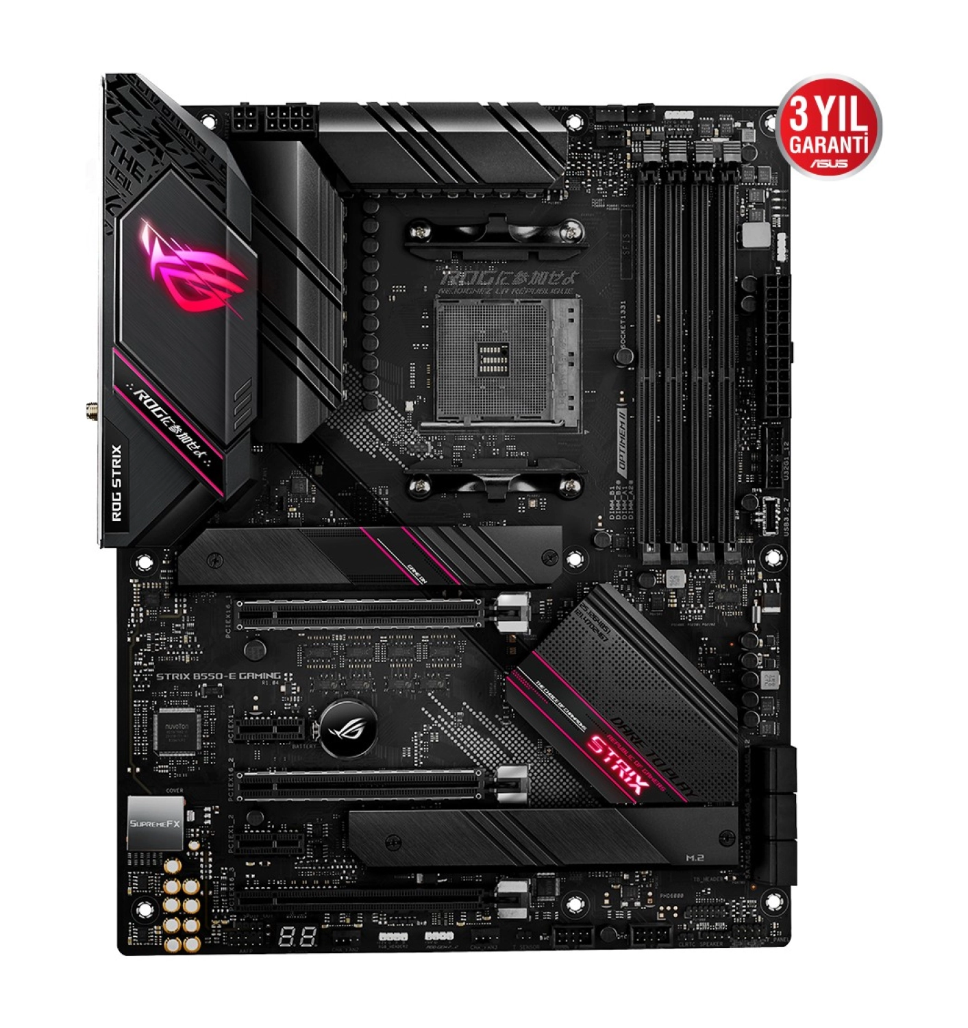 Asus Rog Strix B550-E Gaming Amd B550 Ddr4 5100 Mhz (Oc) Am4 Ax Wifi + Bt Atx Anakart - Görsel 2