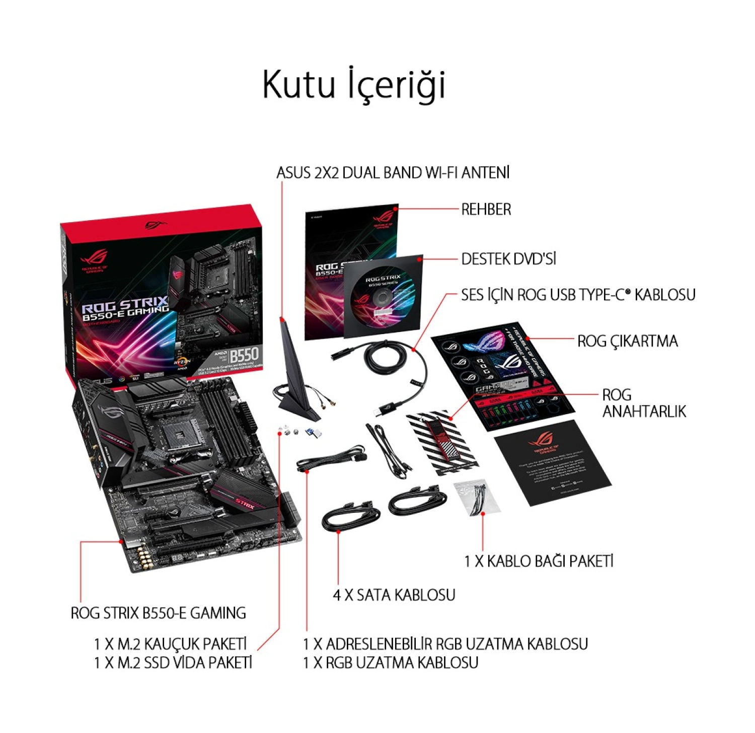 Asus Rog Strix B550-E Gaming Amd B550 Ddr4 5100 Mhz (Oc) Am4 Ax Wifi + Bt Atx Anakart - Görsel 7