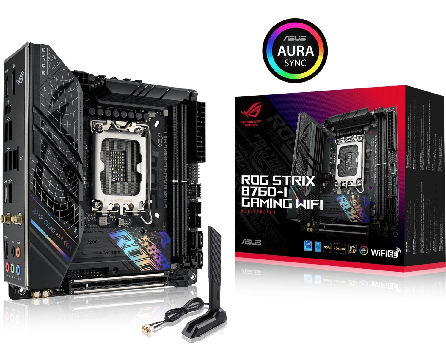 Asus Rog Strix B760-I Gaming Wifi Intel B760 Lga1700 Ddr5 Mini-Itx Anakart ürün görseli