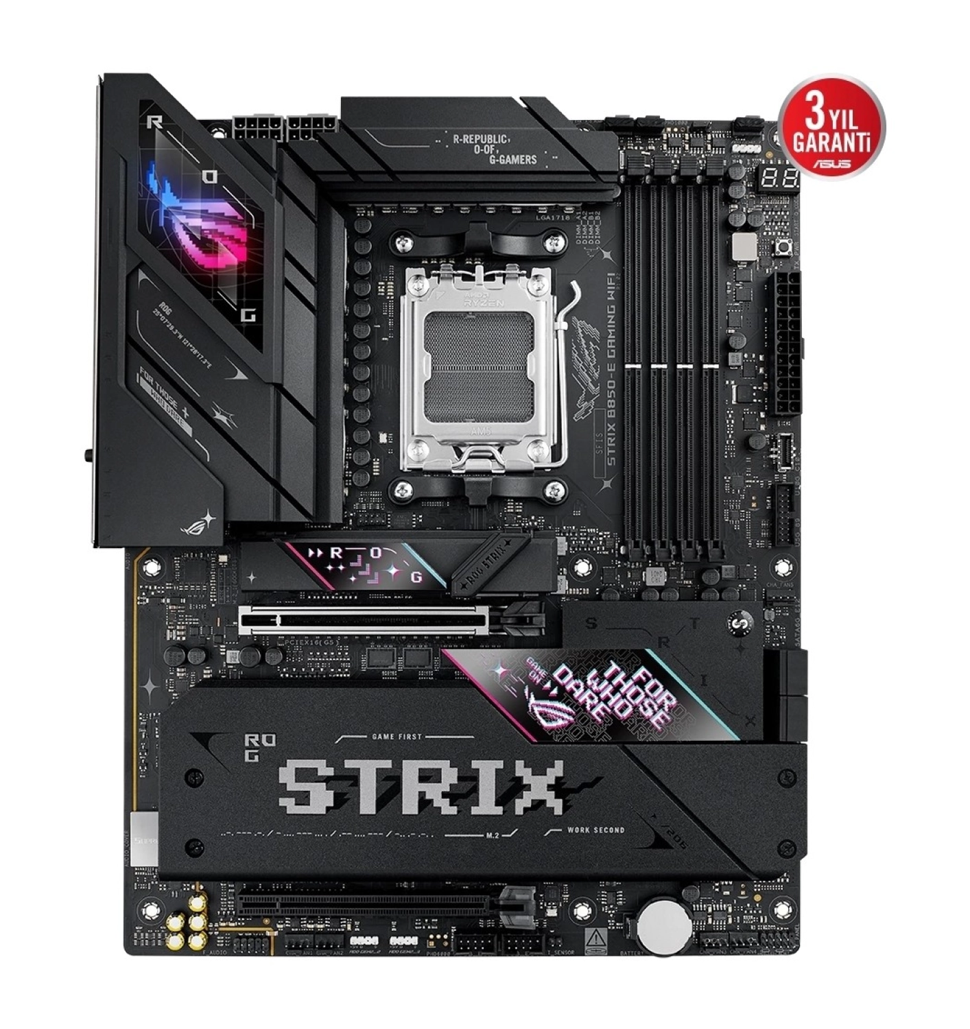 Asus Rog Strix B850-E Gaming Wifi Ddr5 8000Mhz (Oc) M.2 Am5 Atx Anakart - Görsel 2