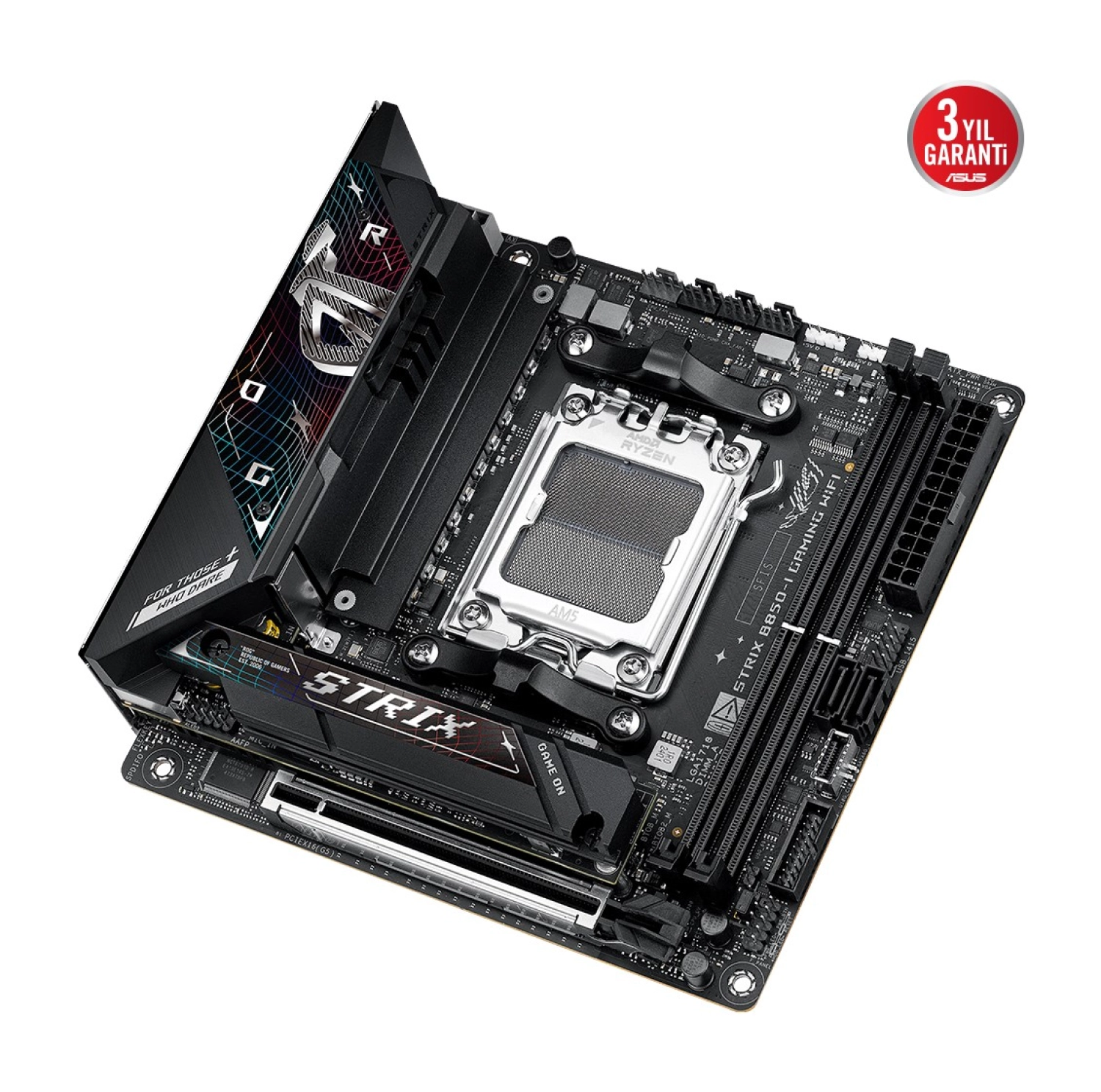 Asus Rog Strix B850-I Gaming Wifi Amd B850 Am5 Ddr5 Mini-Itx Anakart - Görsel 2