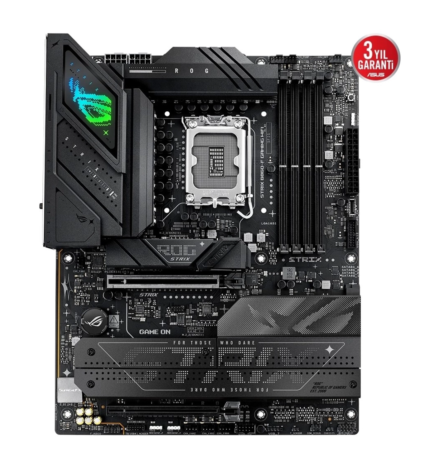 Asus Rog Strix B860-F Gaming Wifi Ddr5 9066Mhz (Oc) M.2 1851P Atx Anakart - Görsel 2