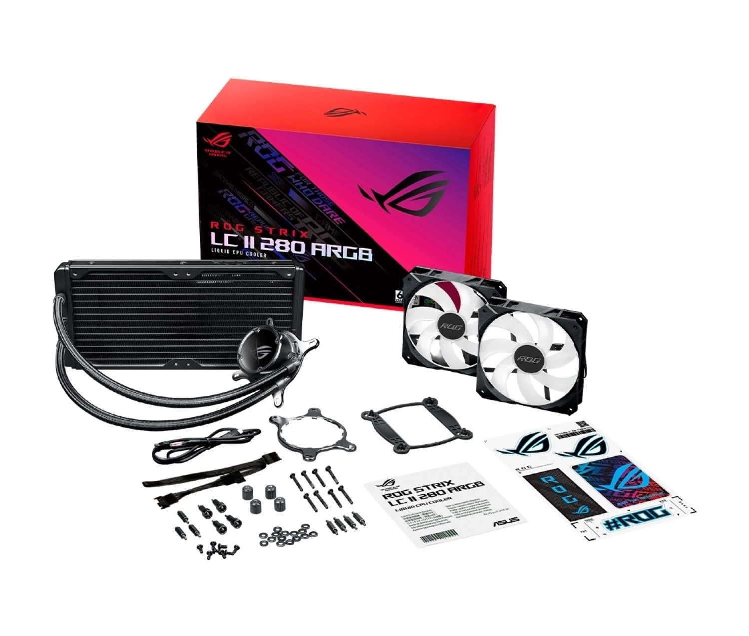 Asus Rog Strix Lc Ii 280 Argb Aura Sync Dual Rog 140Mm Adreslenebi̇li̇r Rgb Fan Sivi Cpu Soğutucusu V2 - Görsel 9