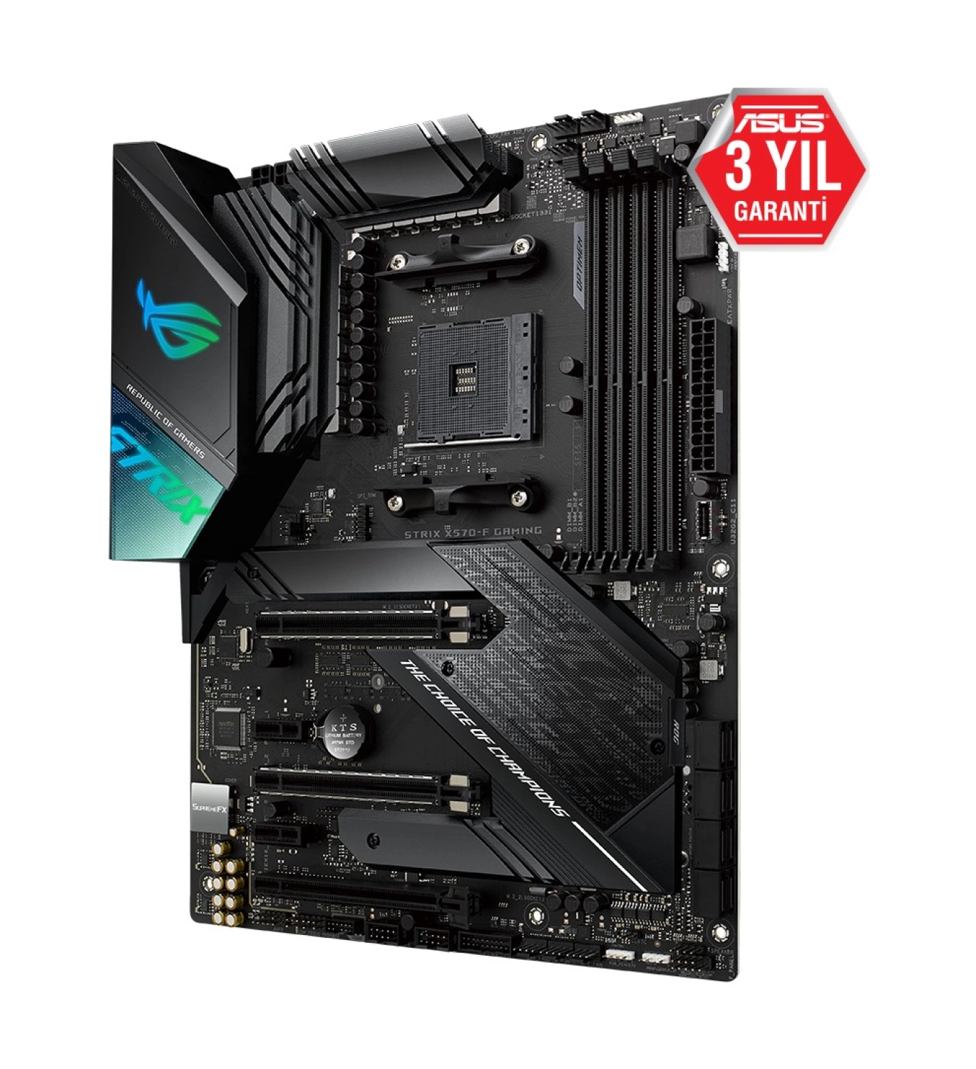 Asus Rog Strix X570-F Gaming Amd X570 Ddr4 4400 Mhz (Oc) Am4 Atx Anakart - Görsel 3