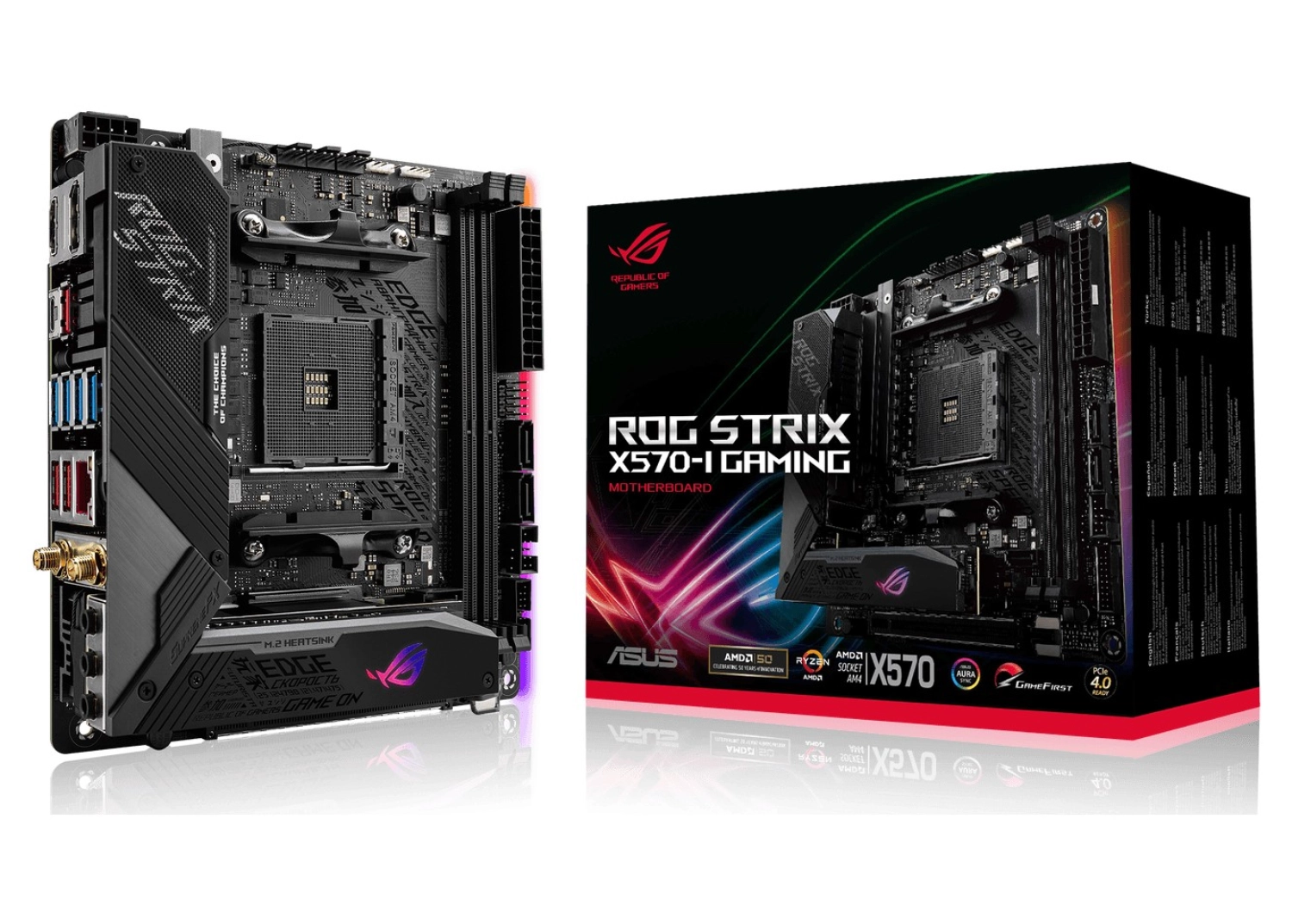 Asus Rog Strix X570-I Gaming Amd X570 Ddr4 4800 Mhz (Oc) Am4 Ax Wifi + Bt Mini-Itx Anakart - Görsel 2