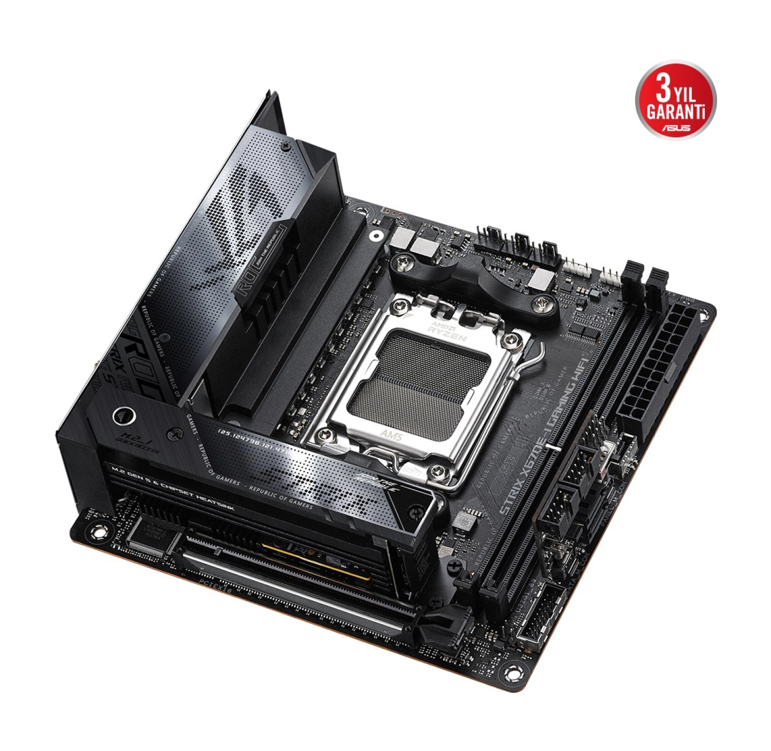 Asus Rog Strix X670E-I Gaming Wifi Amd X670E Am5 Ddr5 Mini-Itx Anakart - Görsel 4
