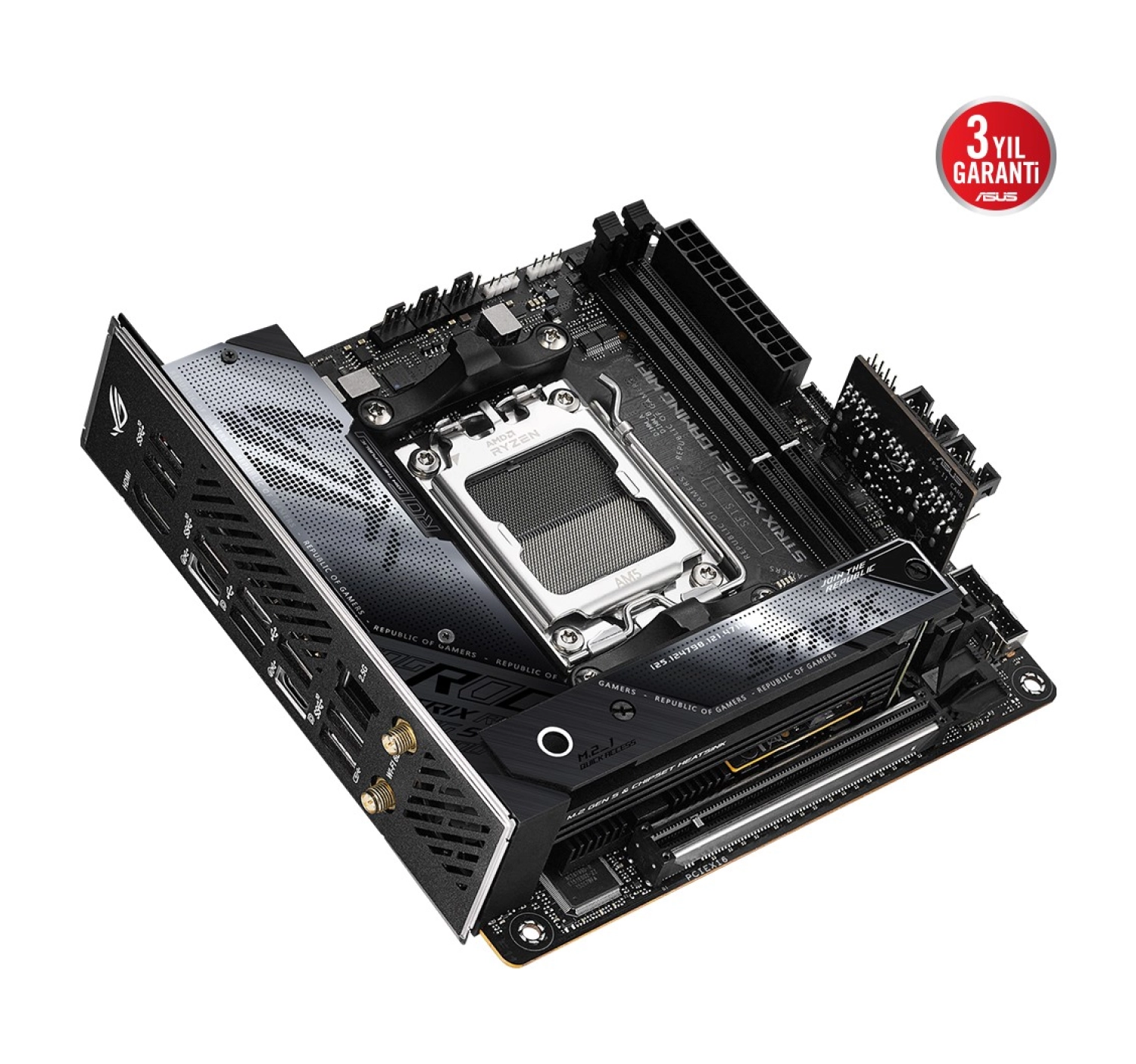 Asus Rog Strix X670E-I Gaming Wifi Amd X670E Am5 Ddr5 Mini-Itx Anakart - Görsel 5