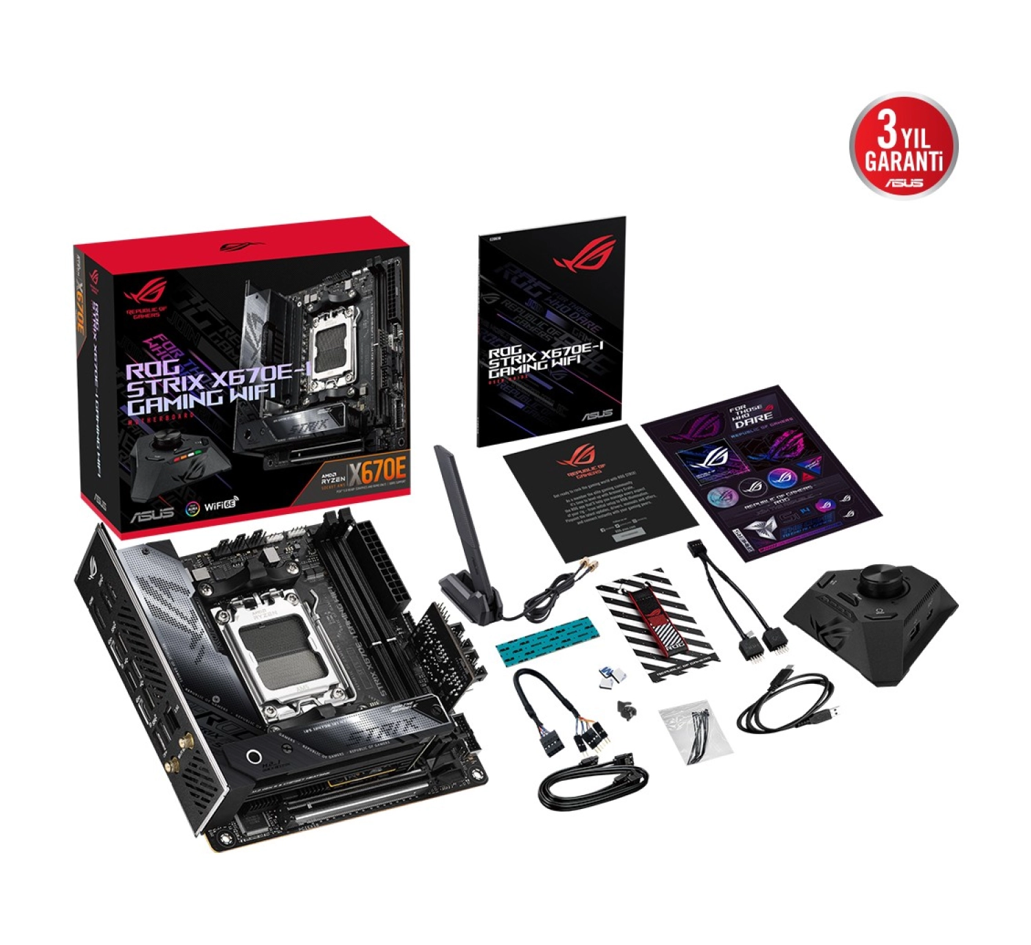 Asus Rog Strix X670E-I Gaming Wifi Amd X670E Am5 Ddr5 Mini-Itx Anakart - Görsel 2