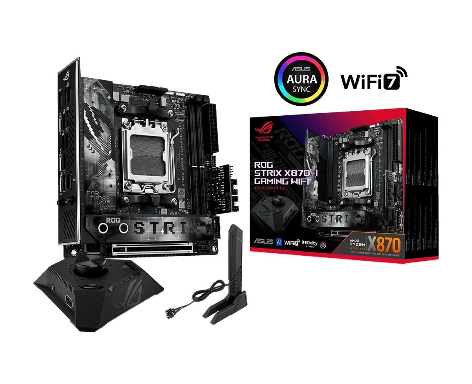 Asus Rog Strix X870-I Gaming Wifi Amd X870 Am5 Ddr5 Mini-Itx Anakart - Görsel 2