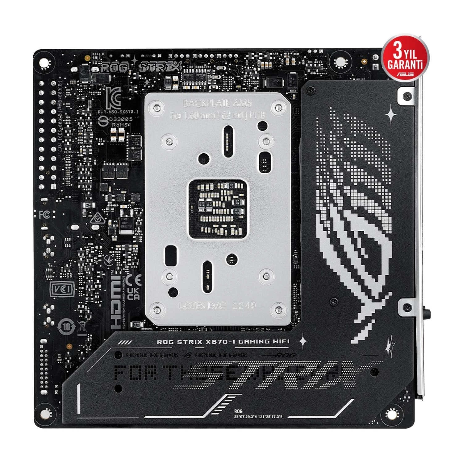 Asus Rog Strix X870-I Gaming Wifi Amd X870 Am5 Ddr5 Mini-Itx Anakart - Görsel 5