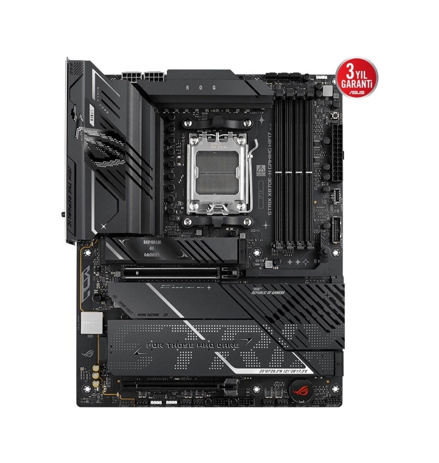 Asus Rog Strıx X870E-H Gaming Wıfı7 Soket Am5 Amd X870E Ddr5 8000+Mt/S(Oc) Wi-Fi 7 Atx Anakart - Görsel 2