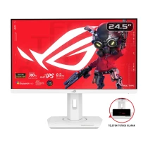 Asus Rog Strix Xg259Qng-W 24.5" Fast Ips Fhd 380Hz 0.3Ms Hdr Freesync/G-Sync Beyaz Dp Hdmi Usb Pivot Monitör