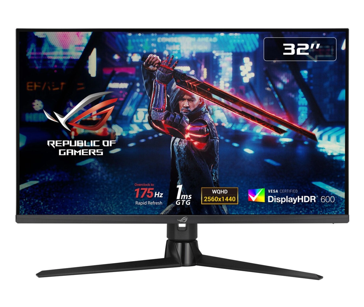 Asus Rog Strıx Xg32Aq 32 175Hz 1Ms (Dp Hdmi Usb) Freesync Ve G-Sync 2560X1440 Gaming Fast Ips 2K Gaming Monitör ürün görseli