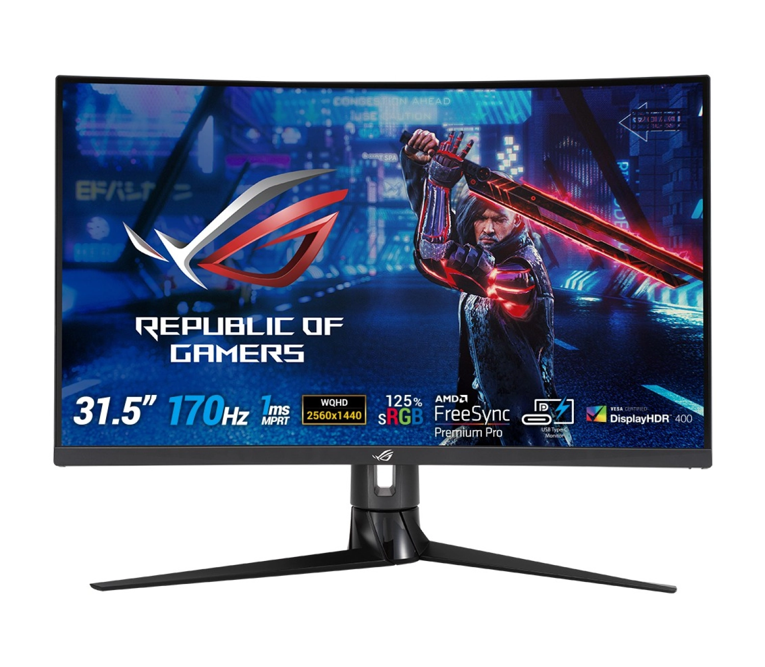 Asus Rog Strix Xg32Vc 31.5" 170Hz 1Ms (Hdmi+Display+Type-C) Freesync Qhd Curved Led Monitör ürün görseli
