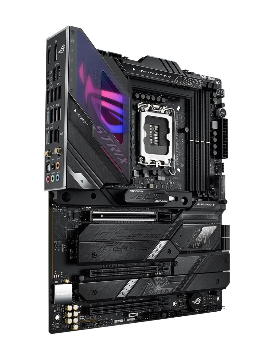 Asus Rog Strıx Z790-E Gaming Wıfı Intel Z790 Lga1700 Ddr5 7200 Dp Hdmı 5X M2 Usb3.2 Wifi 6E + Bt Aura Rgb 2.5Gbit Lan Atx (Rog Strıx Z790-E Gaming Wıfı) Anakart ürün görseli