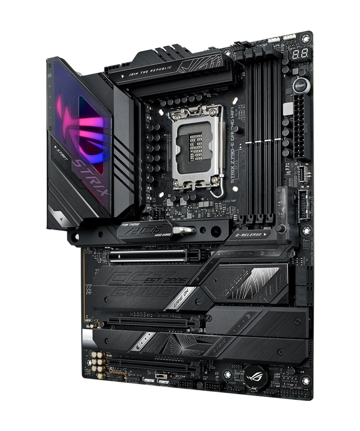 Asus Rog Strıx Z790-E Gaming Wıfı Intel Z790 Lga1700 Ddr5 7200 Dp Hdmı 5X M2 Usb3.2 Wifi 6E + Bt Aura Rgb 2.5Gbit Lan Atx (Rog Strıx Z790-E Gaming Wıfı) Anakart - Görsel 2