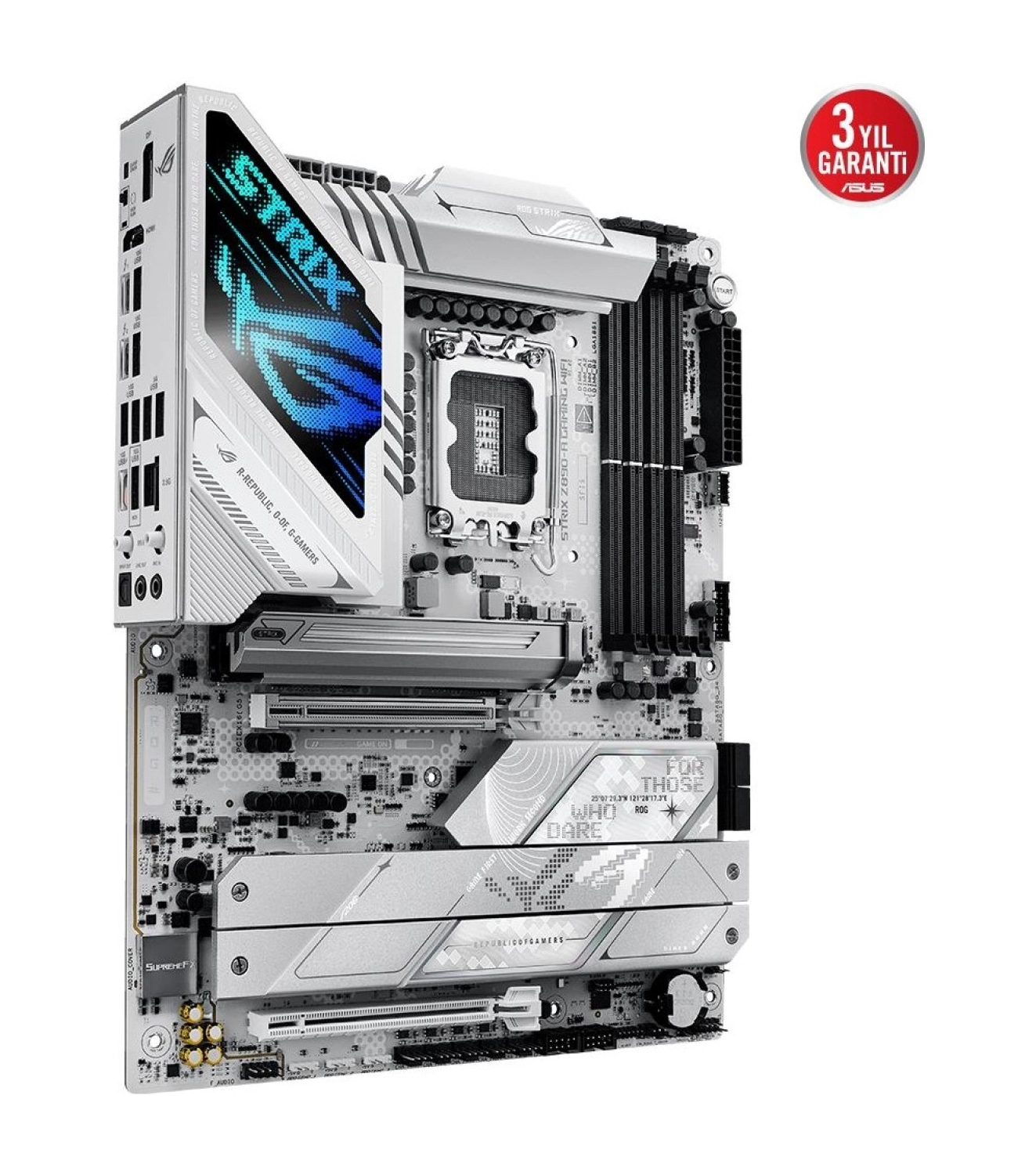 Asus Rog Strix Z890-A Gaming Wifi Ddr5 5Xm2 Usb3.2 Rgb Lan Atx - Görsel 5