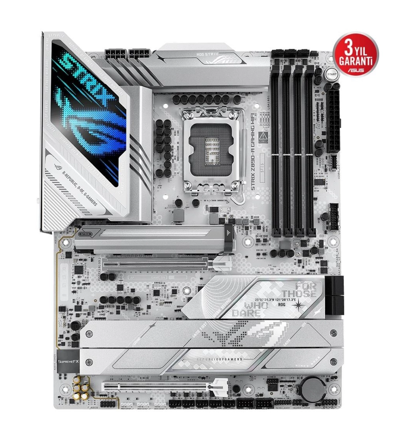 Asus Rog Strix Z890-A Gaming Wifi Ddr5 5Xm2 Usb3.2 Rgb Lan Atx - Görsel 2