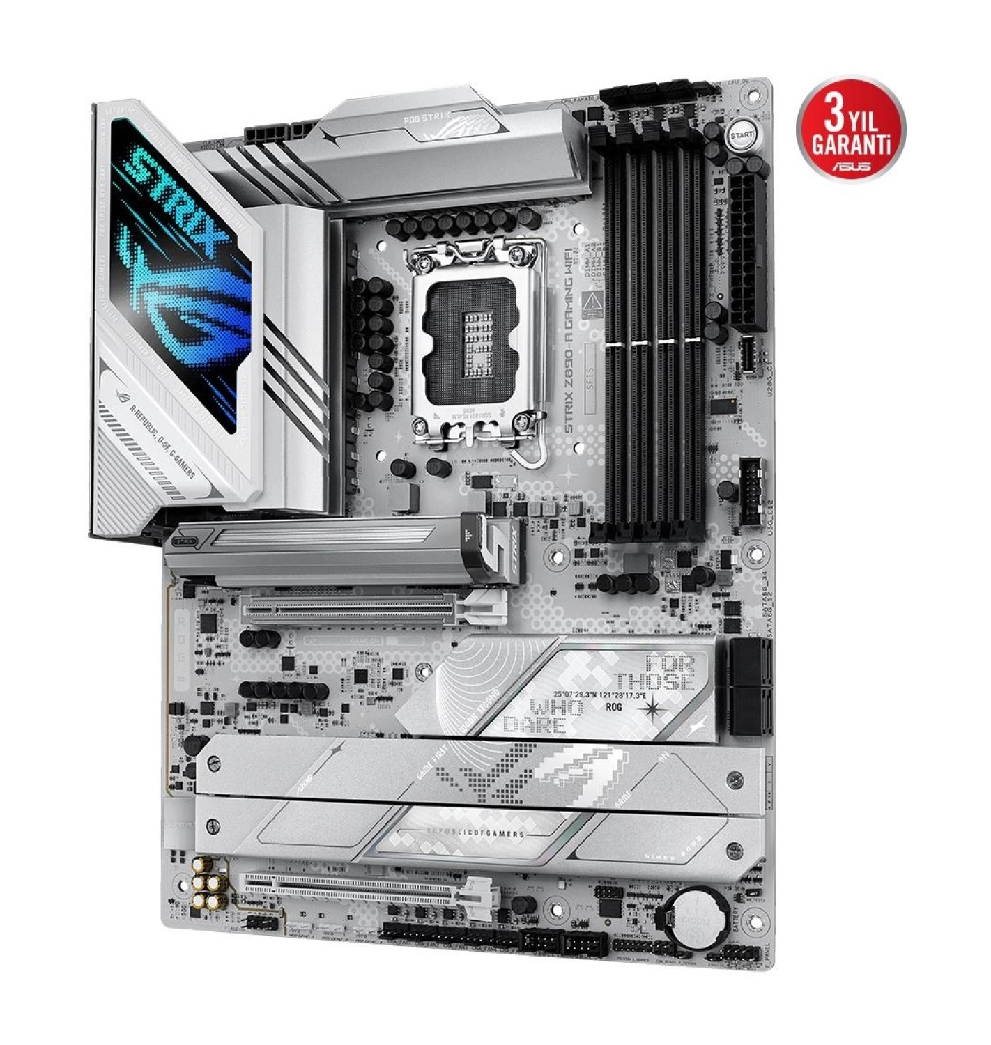 Asus Rog Strix Z890-A Gaming Wifi Ddr5 5Xm2 Usb3.2 Rgb Lan Atx - Görsel 4