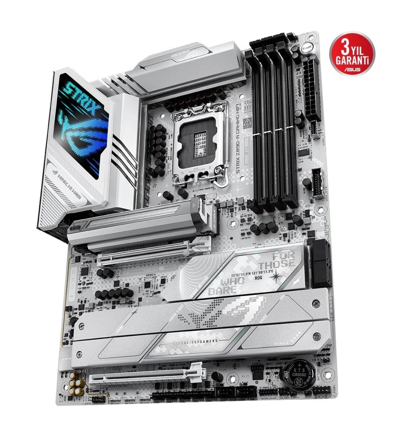 Asus Rog Strix Z890-A Gaming Wifi Ddr5 5Xm2 Usb3.2 Rgb Lan Atx - Görsel 3