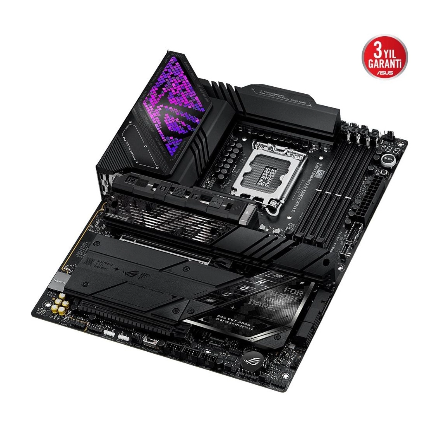 Asus Rog Strix Z890-E Gaming Wifi Ddr5 7Xm2 Usb3.2 Rgb Lan Atx - Görsel 5