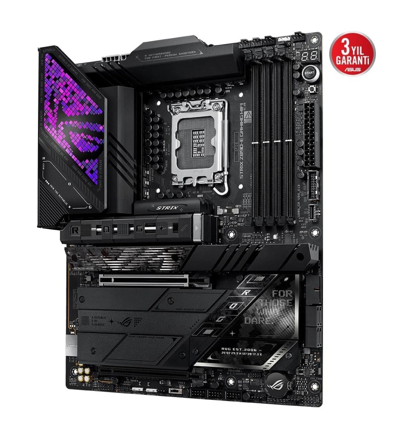 Asus Rog Strix Z890-E Gaming Wifi Ddr5 7Xm2 Usb3.2 Rgb Lan Atx - Görsel 3