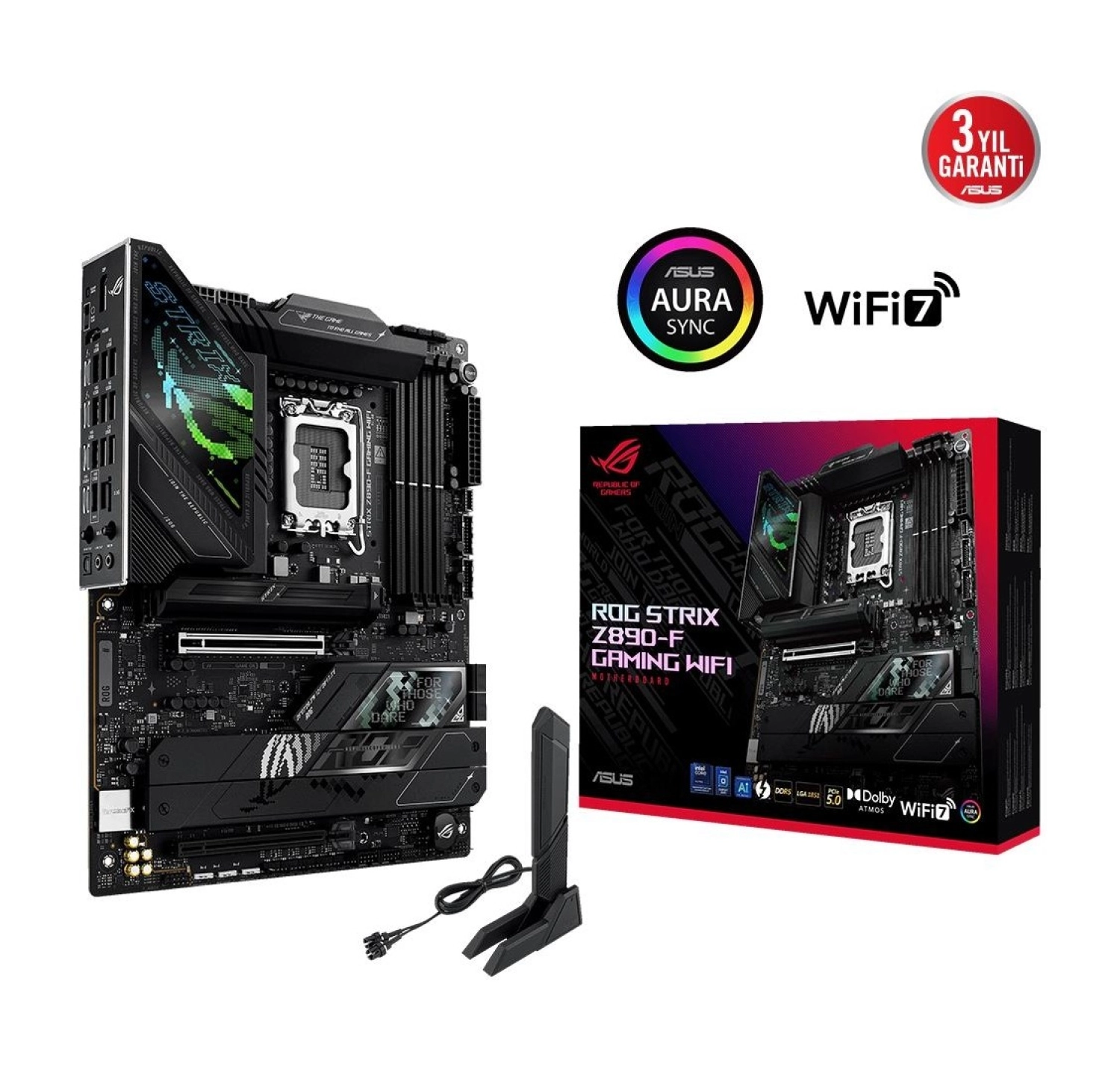 Asus Rog Strix Z890-F Gaming Wifi Ddr5 5Xm2 Usb3.2 Rgb Lan Atx ürün görseli