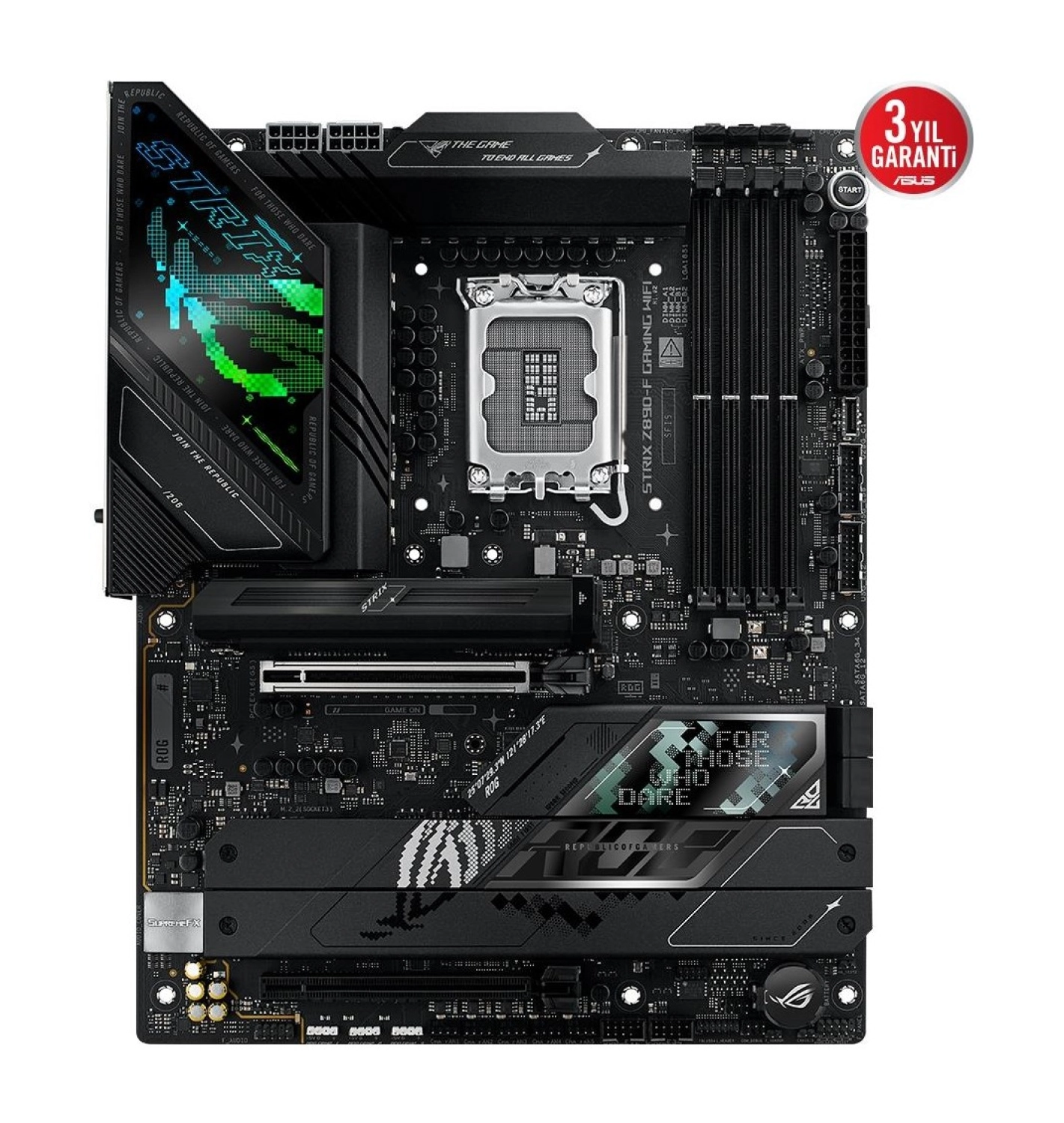 Asus Rog Strix Z890-F Gaming Wifi Ddr5 5Xm2 Usb3.2 Rgb Lan Atx - Görsel 2