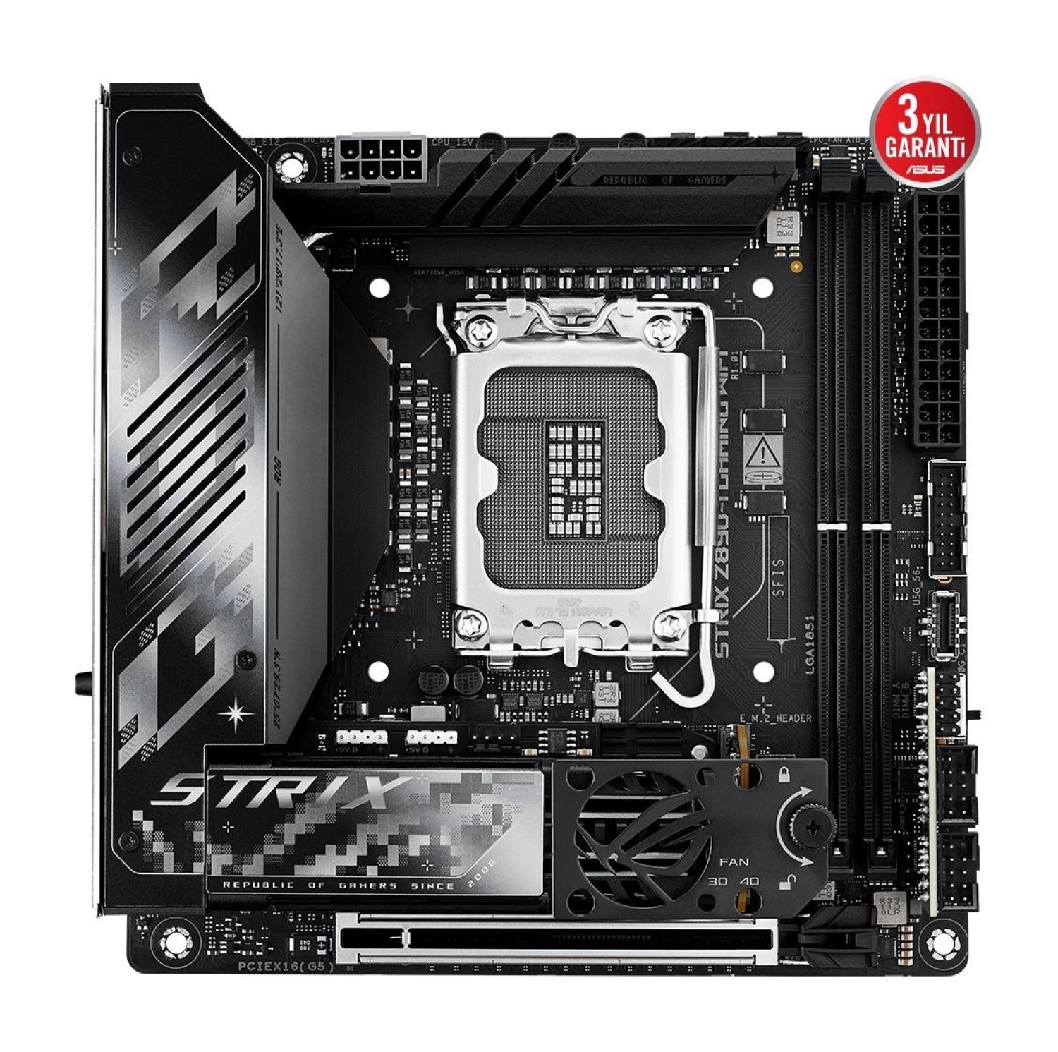 Asus Rog Strix Z890-I Gaming Wifi Ddr5 2Xm2 Usb3.2 Rgb Lan Mini Itx - Görsel 2