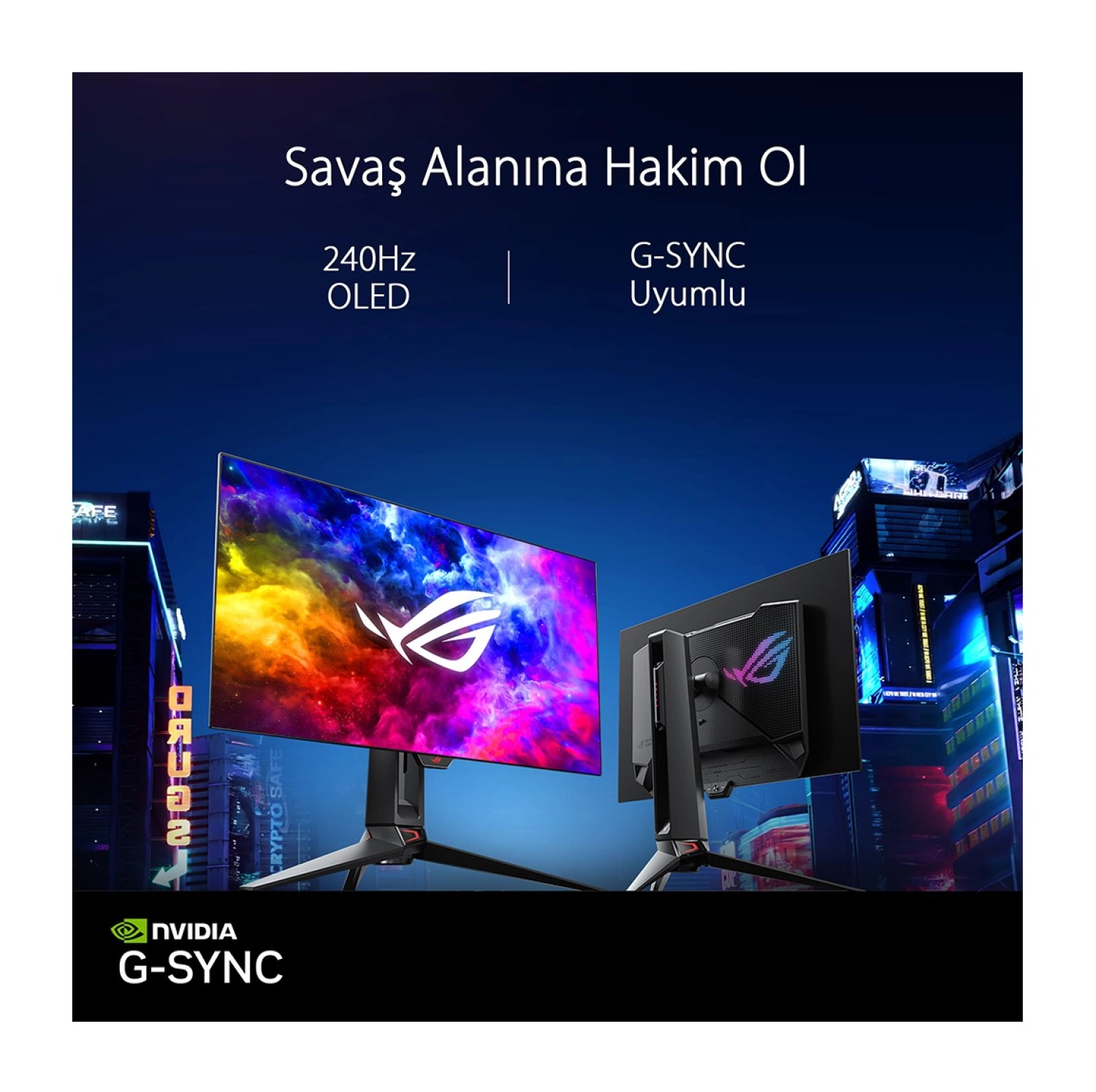 Asus Rog Swift Pg27Aqdm 27" 0.03 Ms Oled 2K Pivot 240 Hz Oyuncu Monitörü - Görsel 6